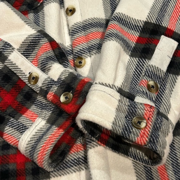 Sage Collective Plaid Sherpa Lined Shacket - Picture 7 of 8